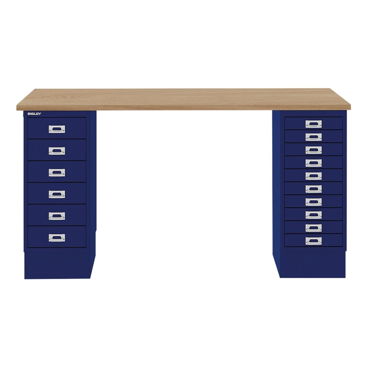 Bisley Schreibtisch MultiRange 140 cm, mit Sockel