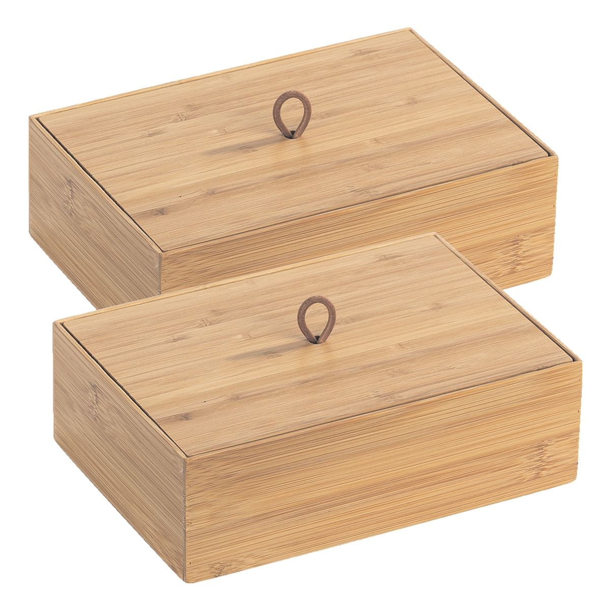 Wenko 2er-Pack Bambus Box »Terra L« mit Deckel