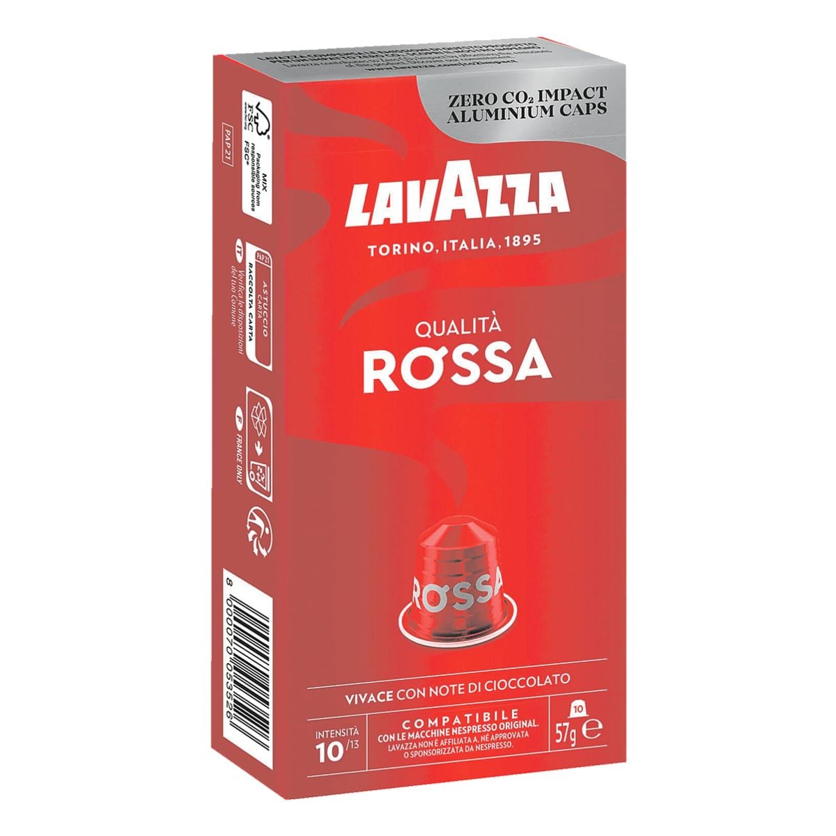 Lavazza 10er-Pack Kaffeekapseln Espresso Qualit Rossa