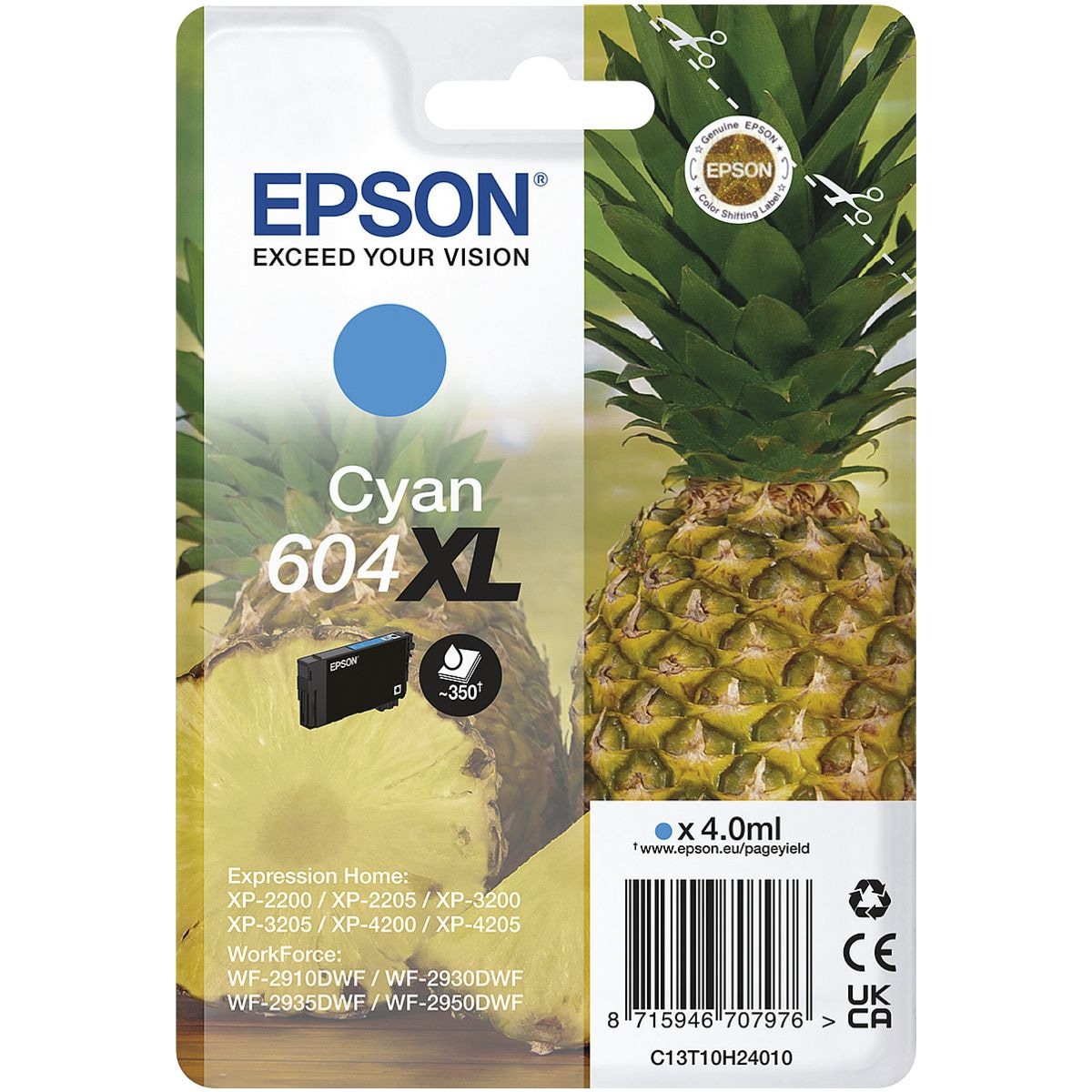 Epson Tintenpatrone »604XL« cyan (C13T10H24010)