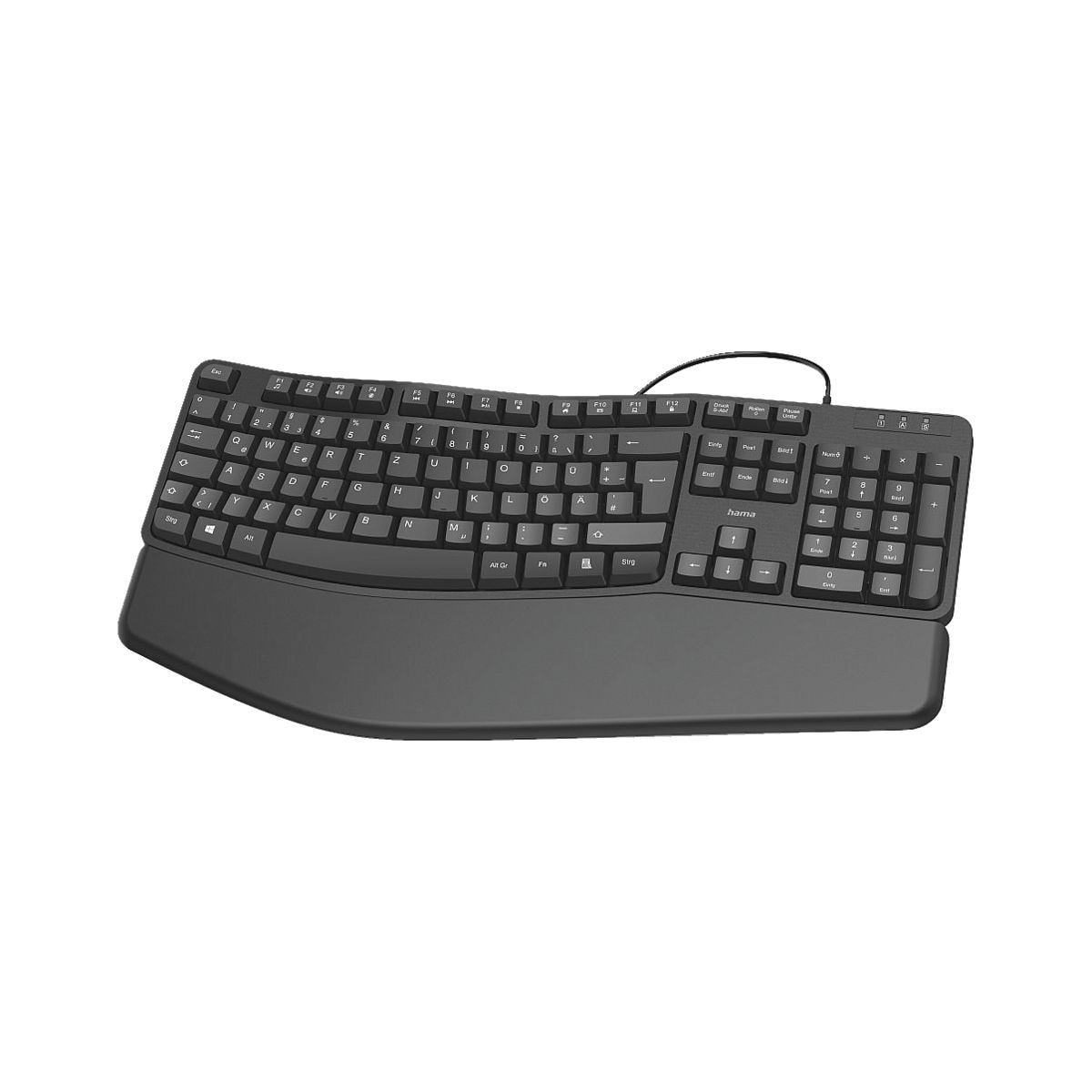 Hama Kabelgebundene Tastatur »EKC-400« mit Handballenauflage