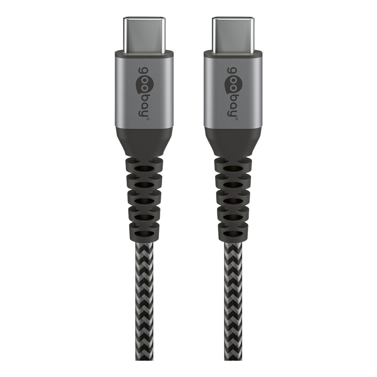 goobay Ladekabel USB-C auf USB-C - Textilkabel