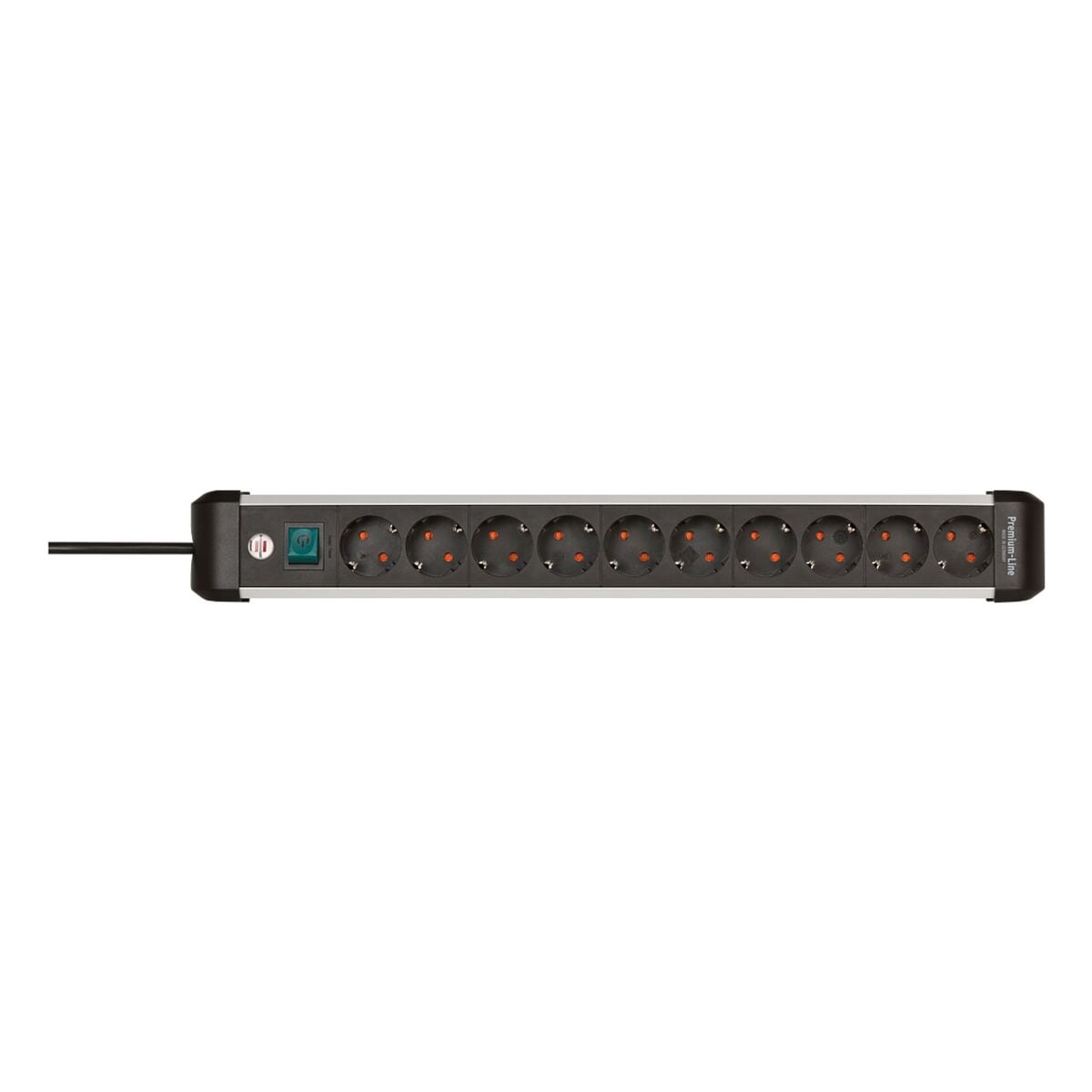 10-fach Steckdosenleiste Brennenstuhl Premium-Alu-Line mit Schalter silberfarben/schwarz