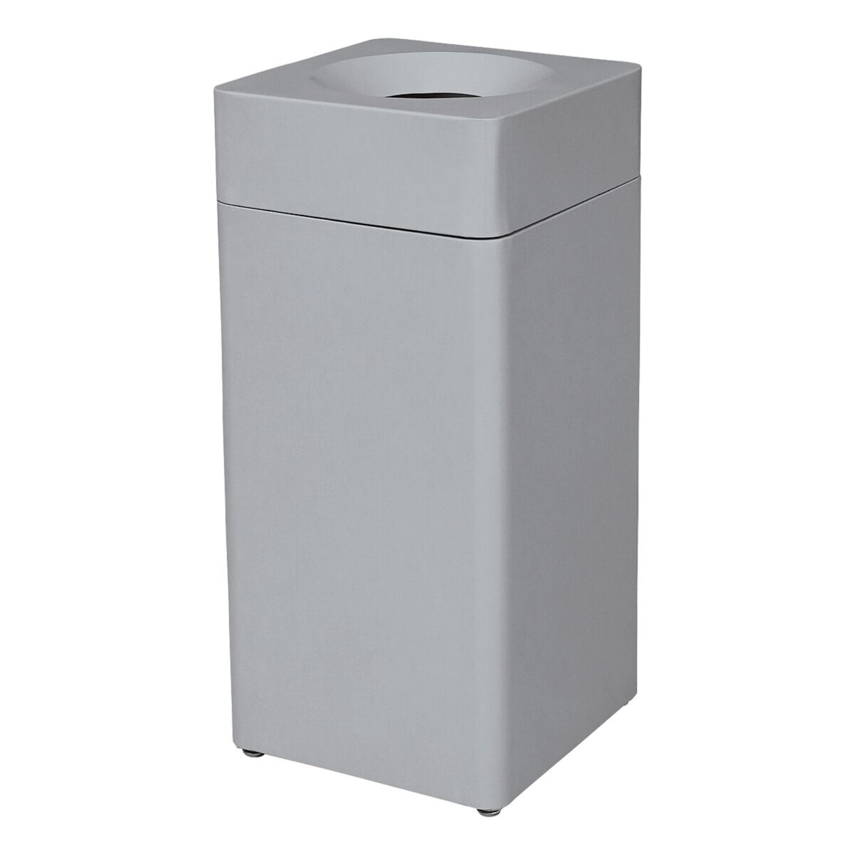 cookmax Selbstlöschender Abfalleimer quadratisch grau 40 Liter