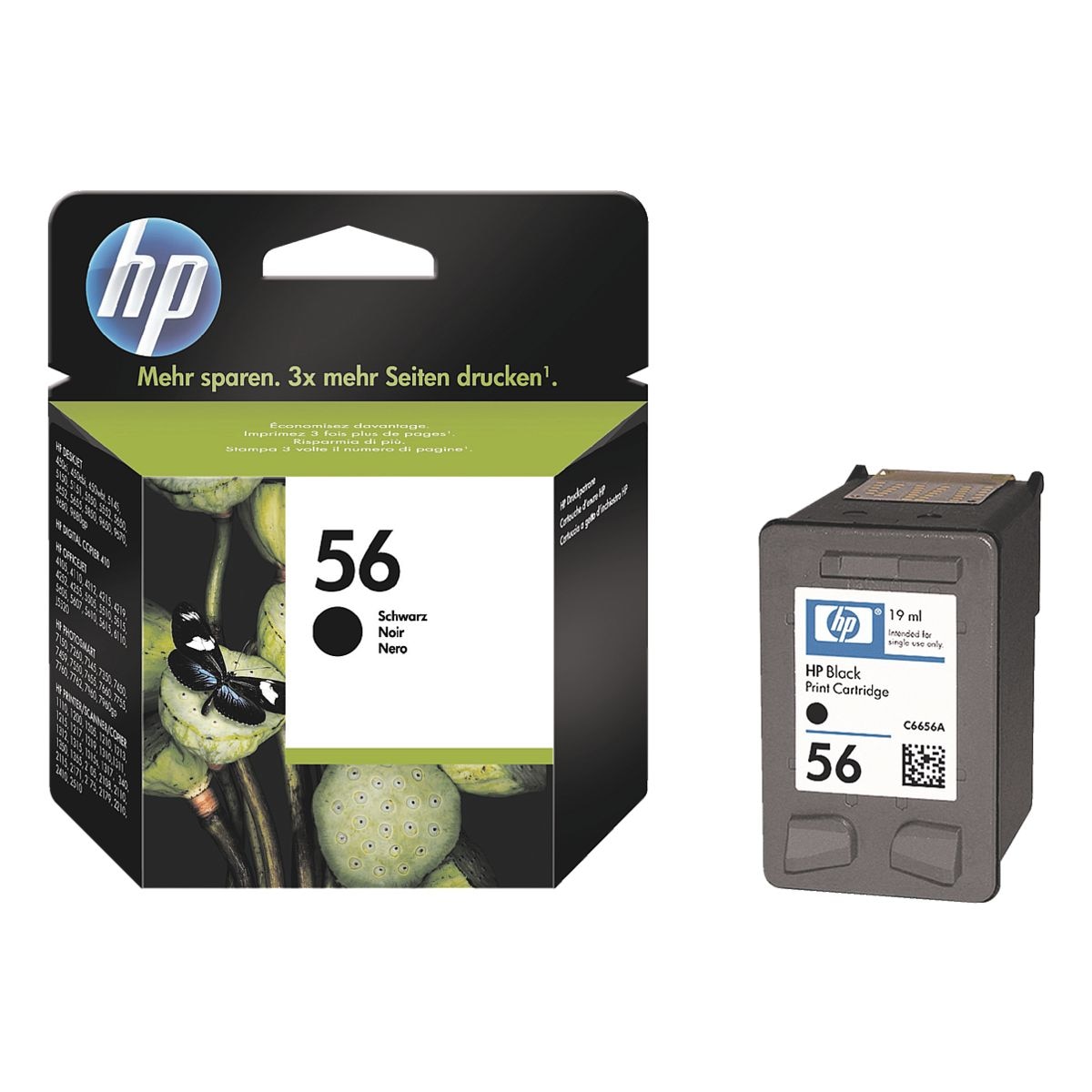 HP Tintenpatrone HP 56, schwarz - C6656AE