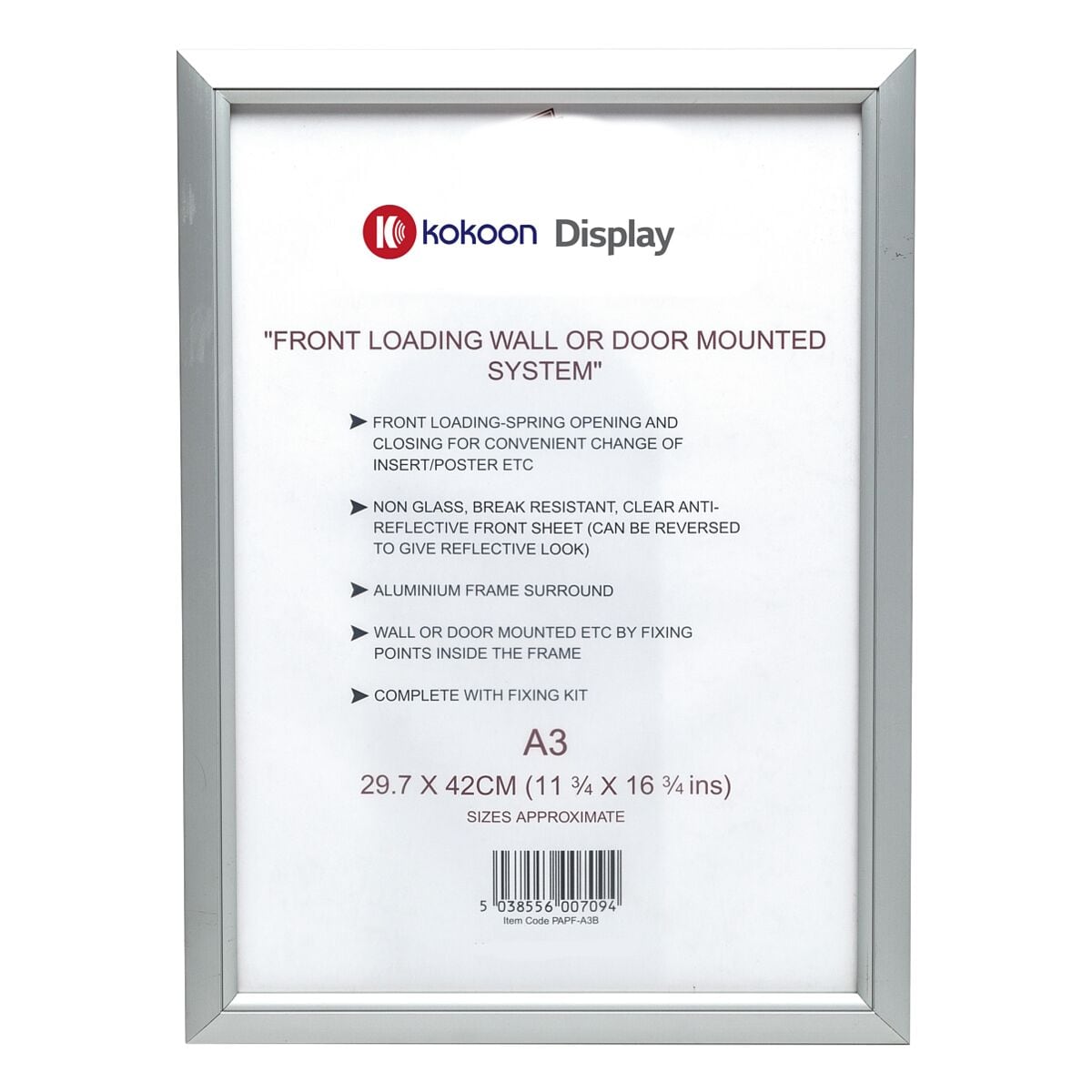 kokoon Display Klapprahmen »Deluxe« A3 Aluminium schwarz