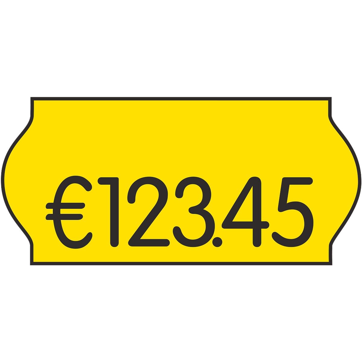 36er-Pack Preisauszeichnungsetiketten 26 x 12 mm leuchtgelb permanent (je 1500 Stck)