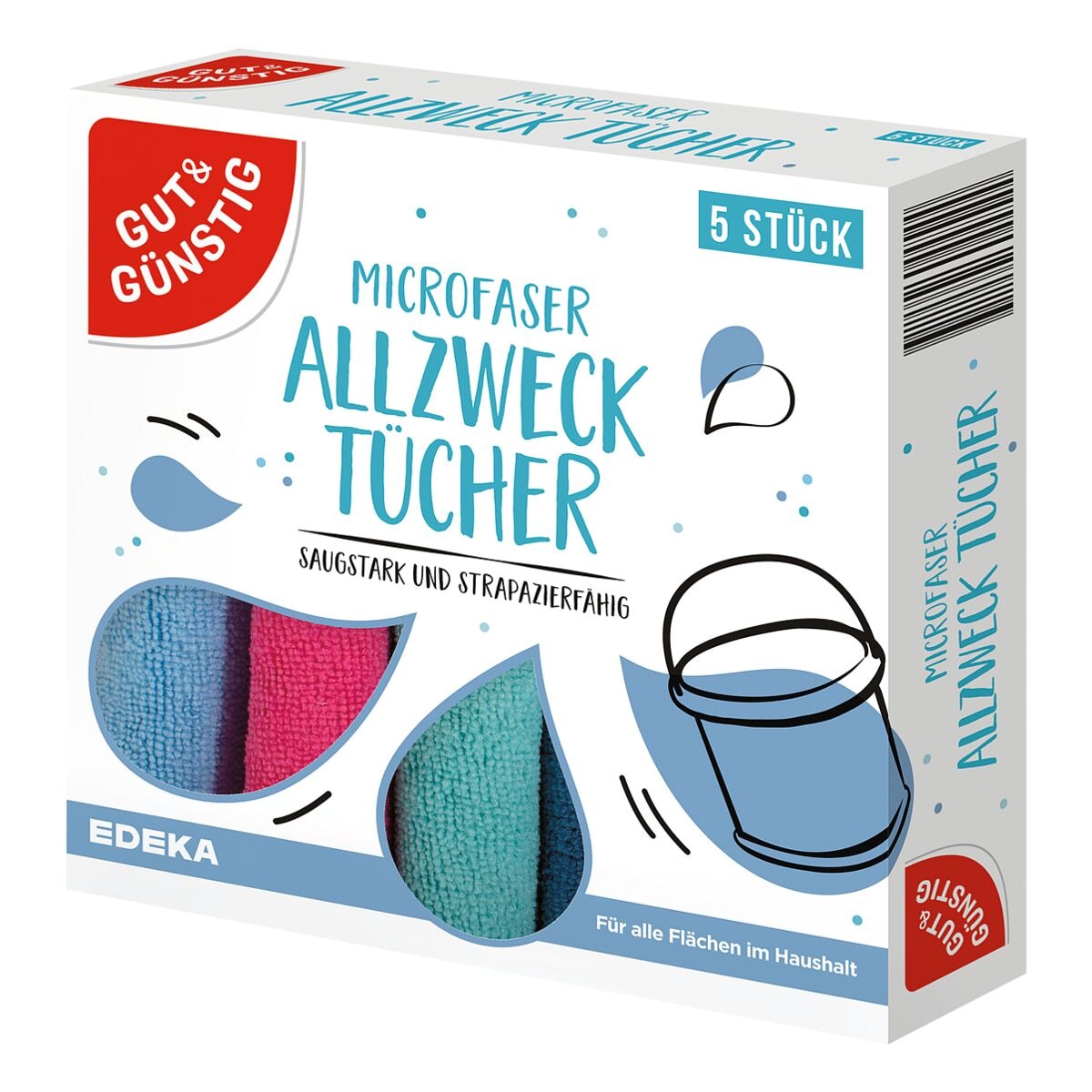 Gut und Günstig Allzwecktücher Microfaser 5 Stück