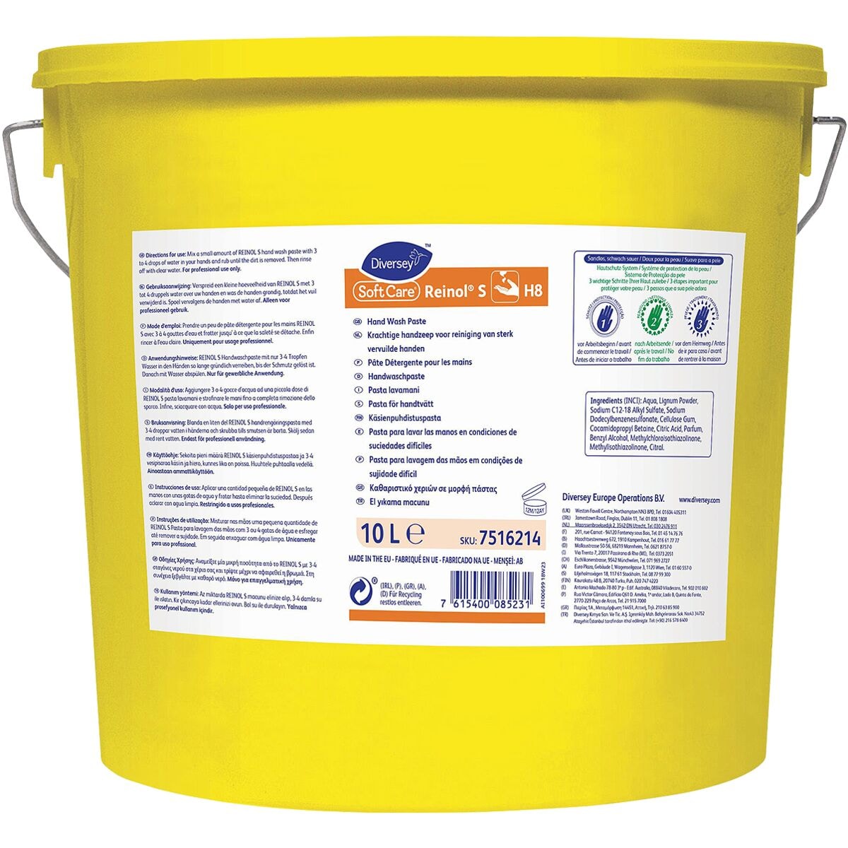 DIVERSEY Handwaschpaste »Soft Care REINOL® S H8« 10 Liter