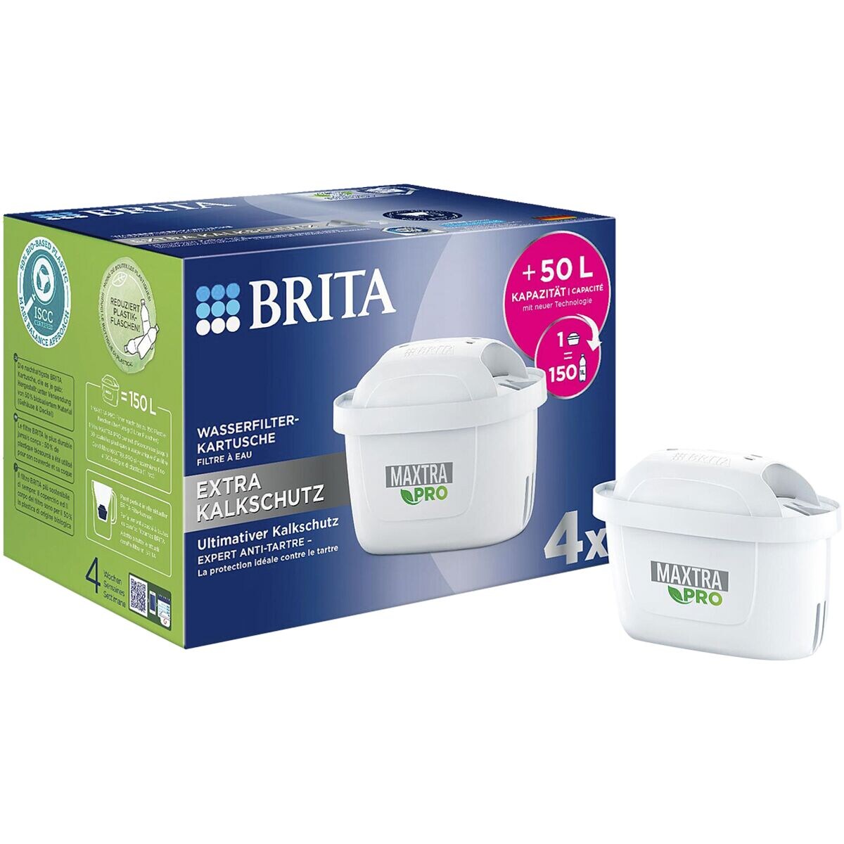BRITA 4er-Pack Wasserfilterkartuschen »MAXTRA PRO Extra Kalkschutz«