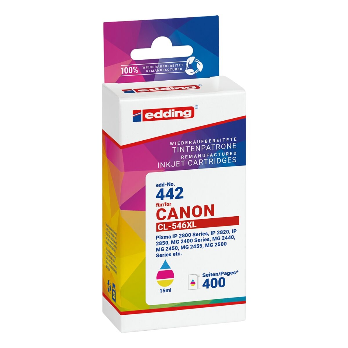 Edding Tintenpatrone ersetzt Canon »CL-546XL«