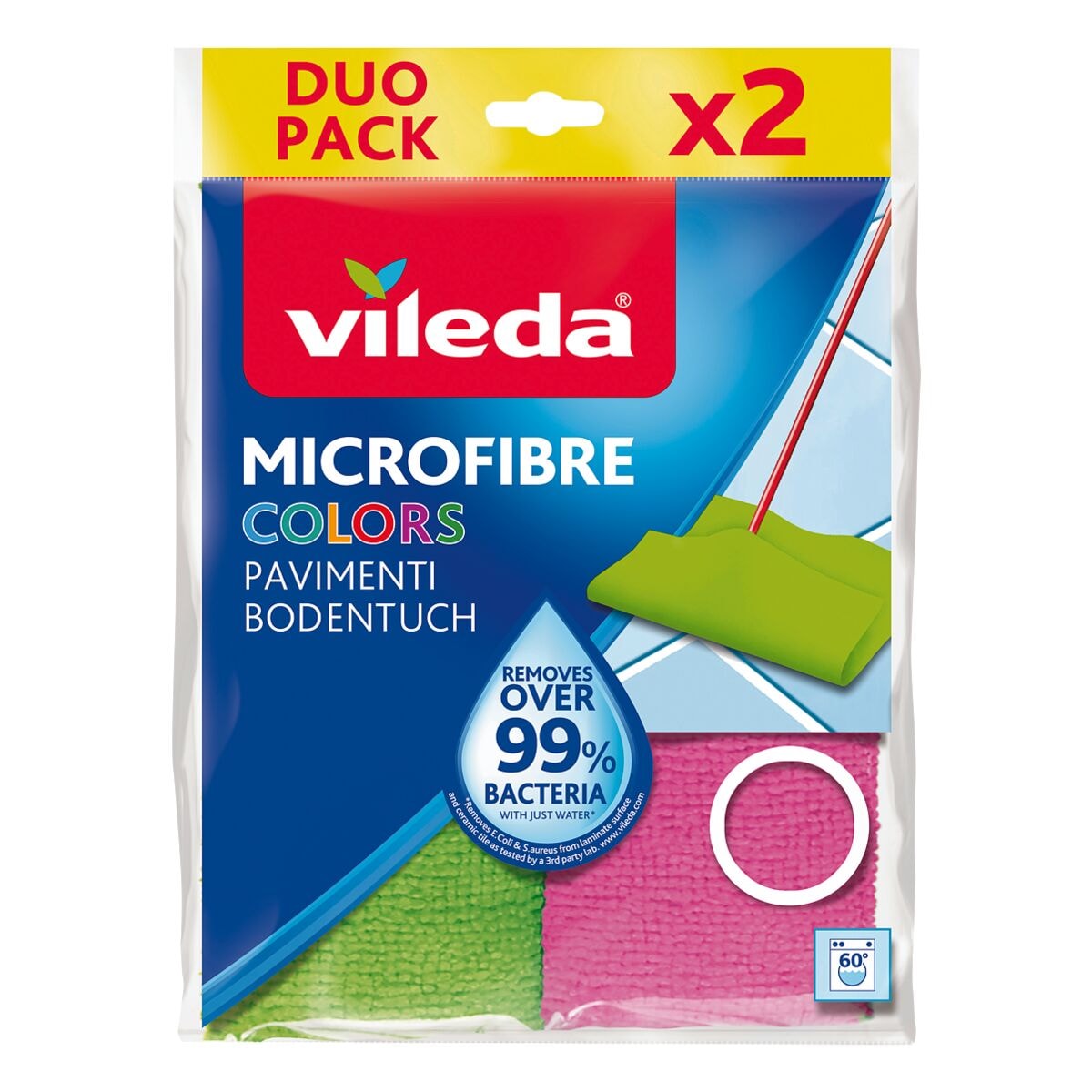 Vileda 2er-Pack Mikrofaser Bodentuch »Colors«