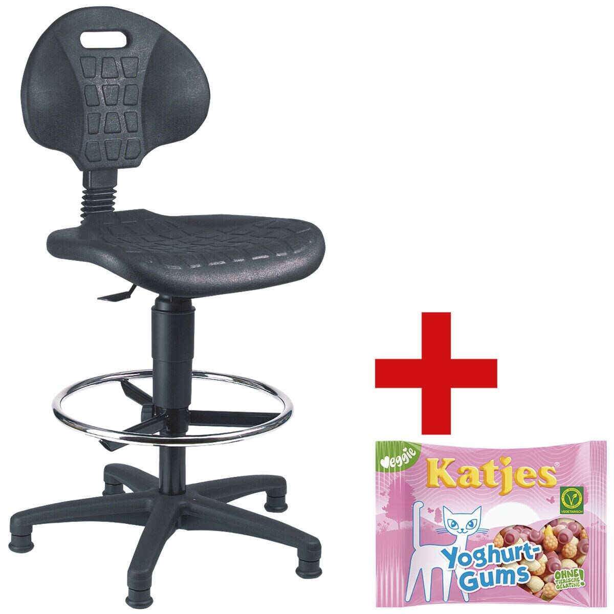 Topstar Arbeitsdrehstuhl »TEC 20 Counter« ohne Armlehnen inkl. Fruchtgummi »Yoghurt-Gums« 175 g