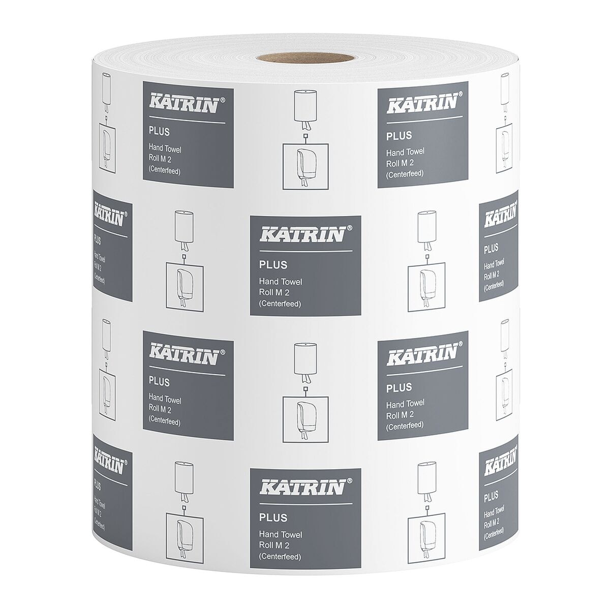 6x Handtuchrolle Katrin Centerfeed M2 2-lagig, weiß, 20,5 cm x 30 cm aus Recyclingpapier mit Endlospapier - 21600 Blatt gesamt