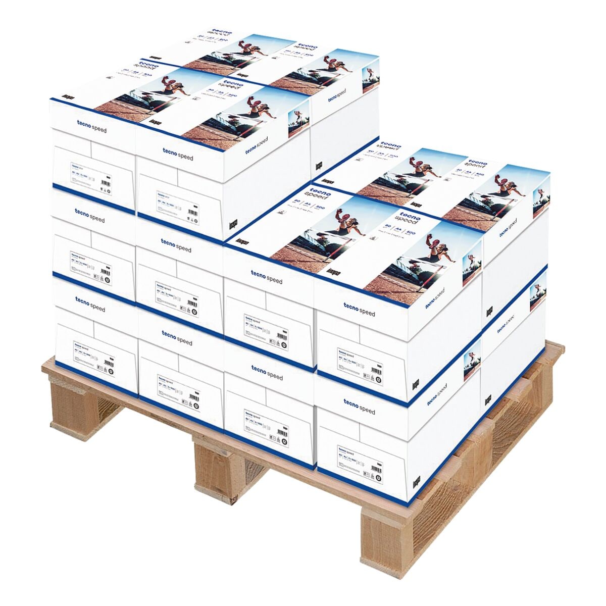 100x Multifunktionspapier A4 Inapa tecno Speed - 50000 Blatt gesamt, 80g/qm