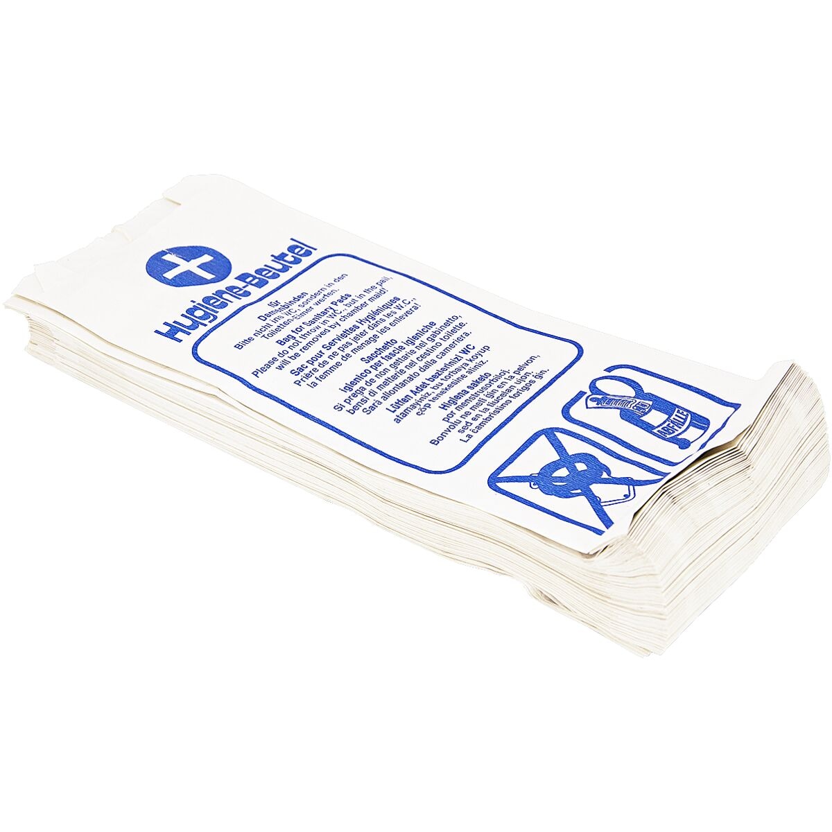 Deiss 100 Hygienebeutel »STANDARD®« aus Recyclingpapier weiß gefädelt