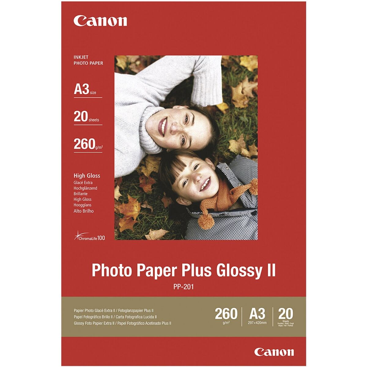 Canon Fotopapier »PP-201« DIN A3 hochglänzend 20 Blatt