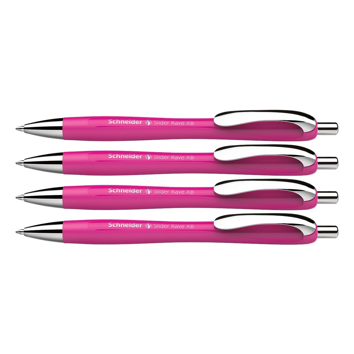 4x Schneider Slider Rave XB power pink Kugelschreiber dokumentenecht