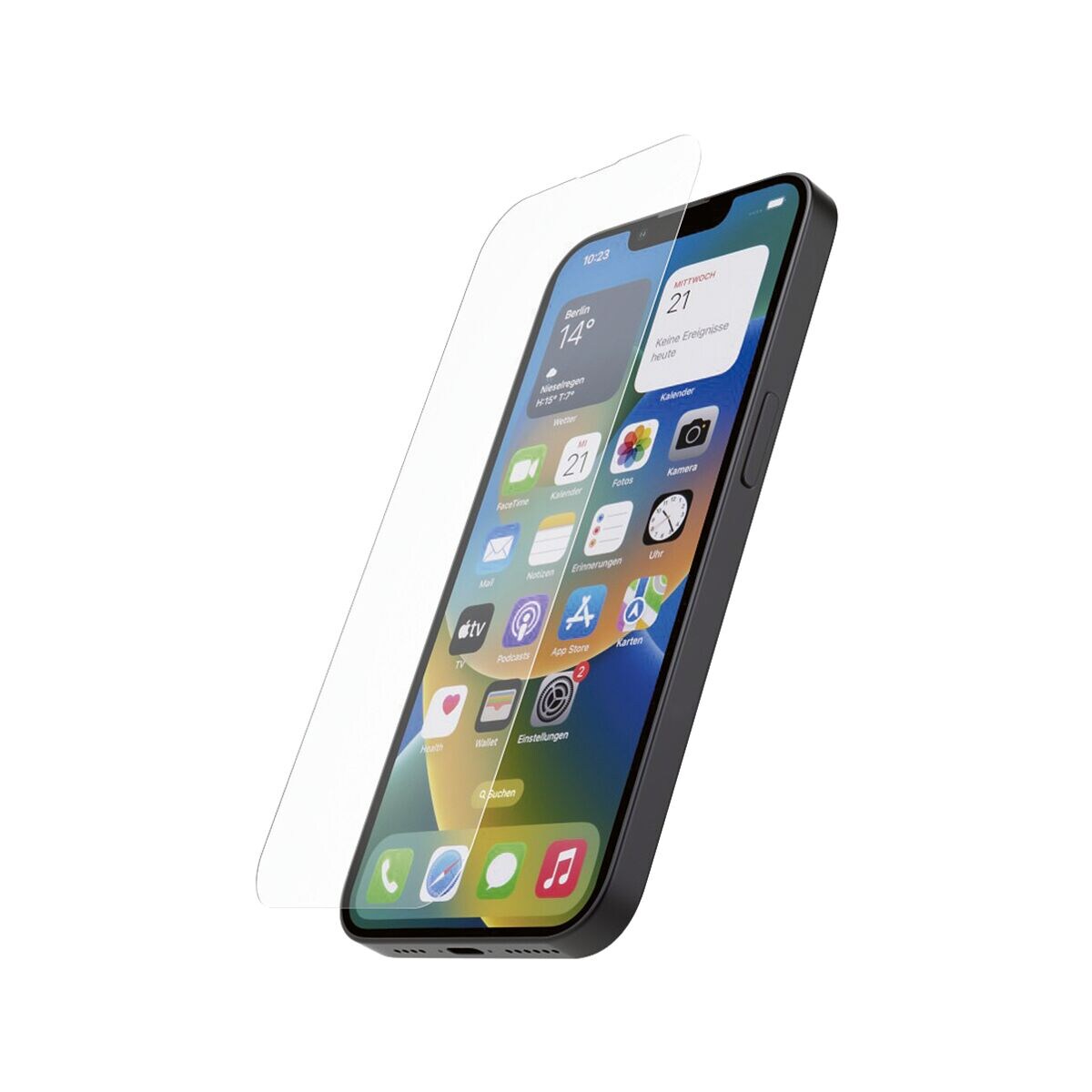 Hama Echtglas-Displayschutz Premium Crystal Glass fr iPhone 15 Plus / 15 Pro Max