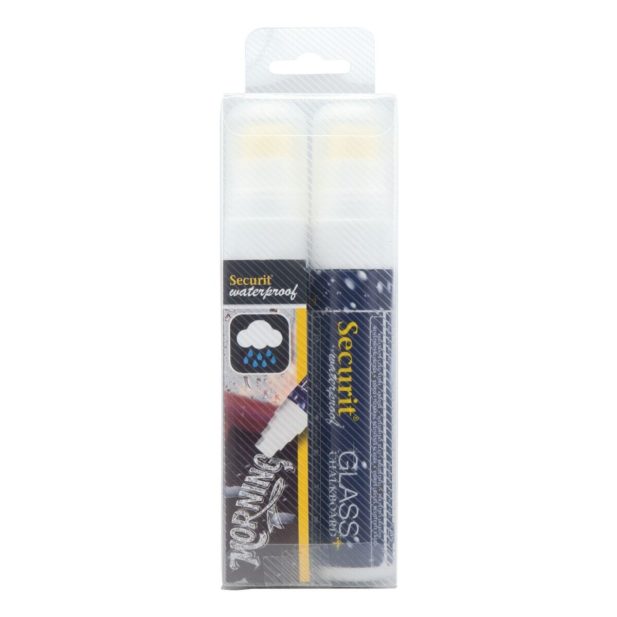 Securit 2er-Pack Kreidestifte »CHALKMARKERS Waterproof« 7-15 mm weiß