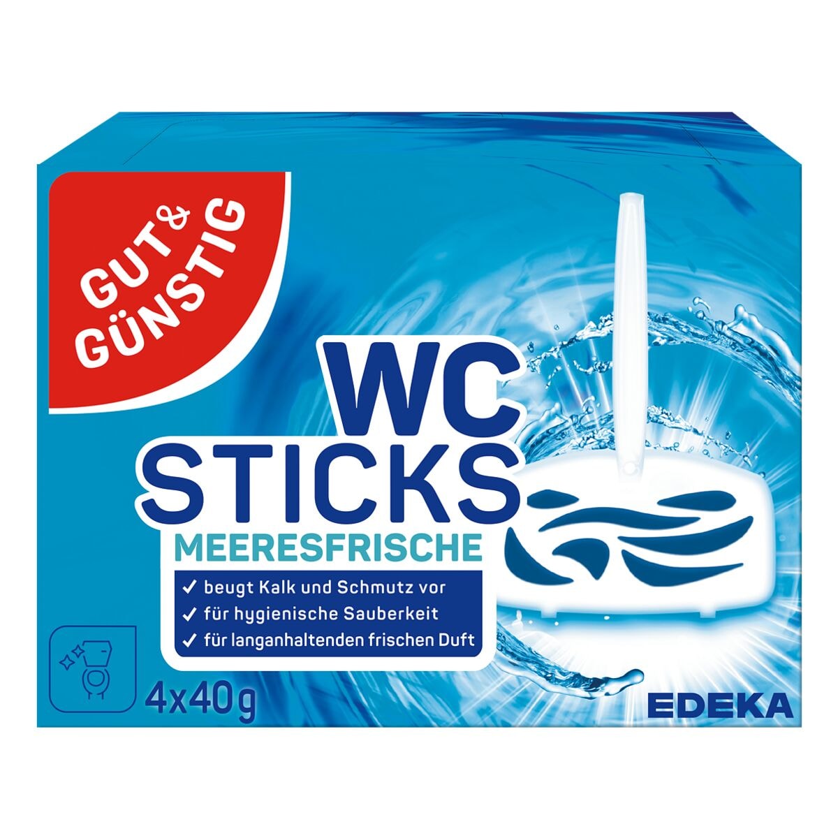 Gut und Günstig 4er-Pack WC-Duftspüler »WC Sticks Meeresfrische«