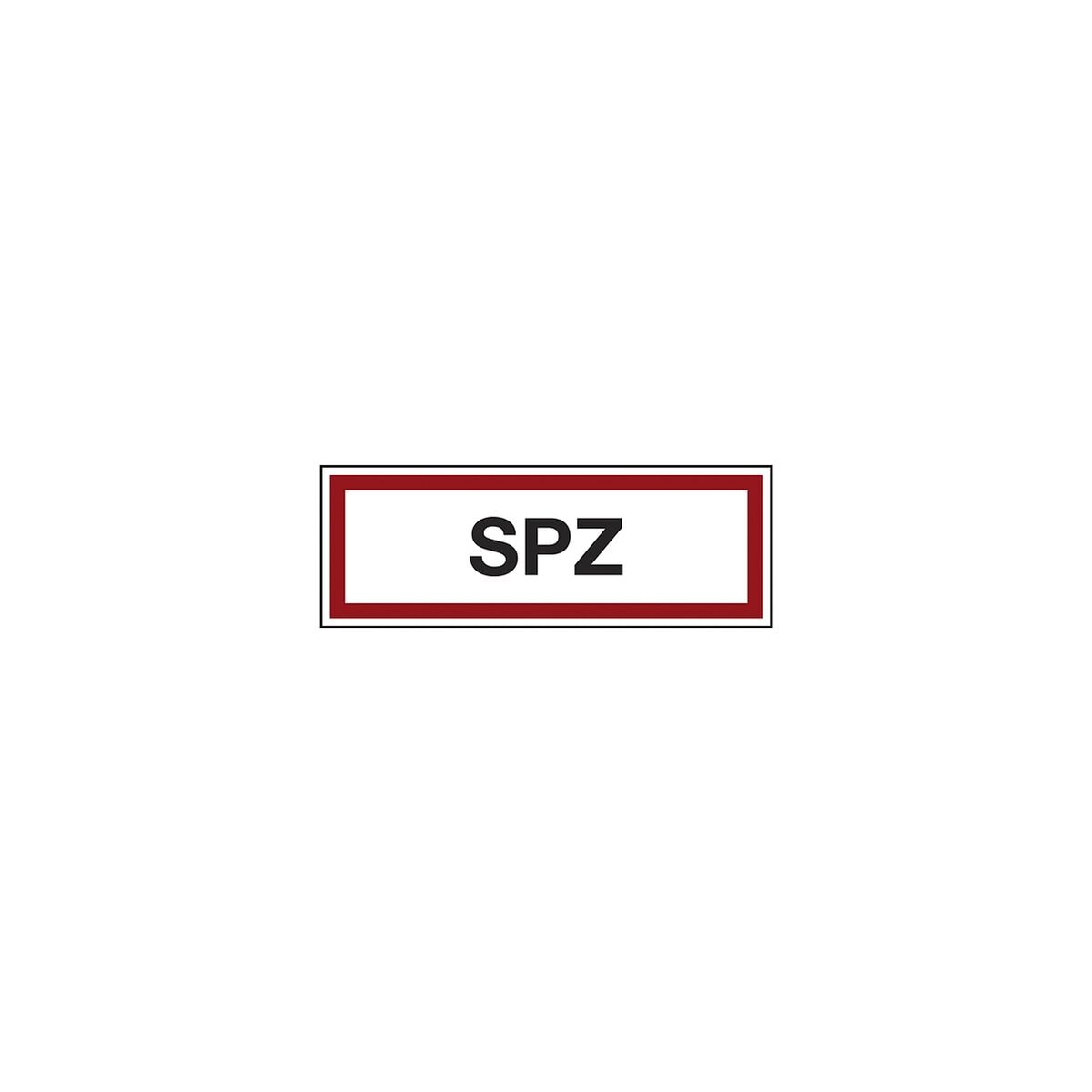 LimarLite Feuerwehrzeichen Textschild »SPZ« 29,7 x 10,5 cm Folie (0,4 mm)