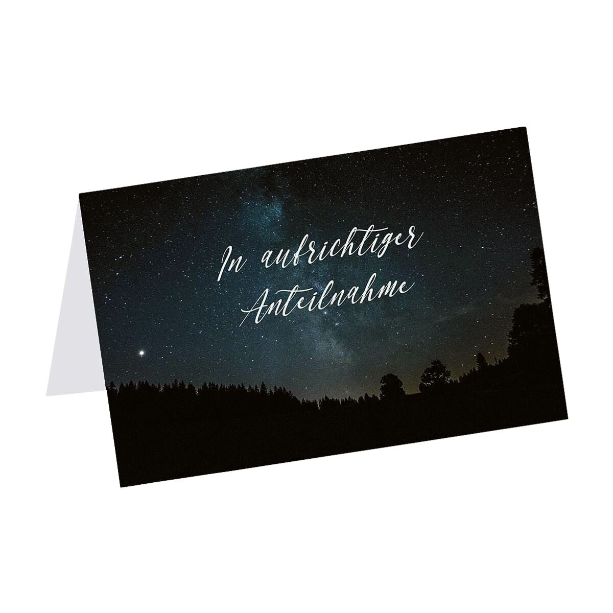 Trauerkarte LUMA KARTENEDITION In aufrichtiger Anteilnahme Nachthimmel, Sonderformat, mit Umschlag, 1 Stck