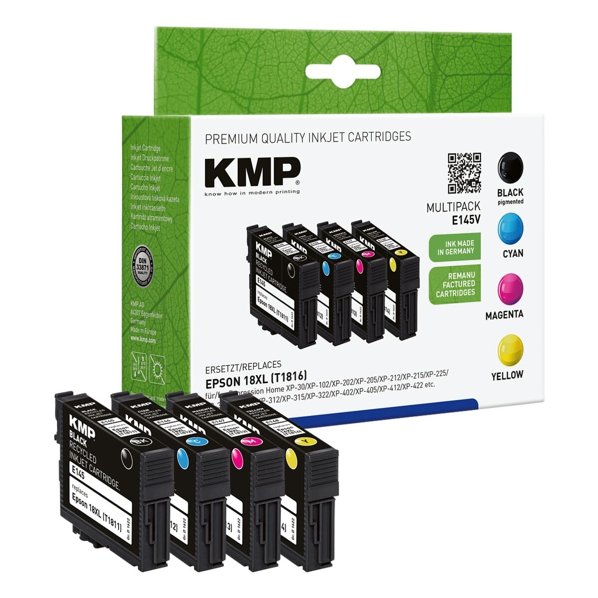 KMP Tintenpatronen-Set ersetzt Epson »T1816XL«