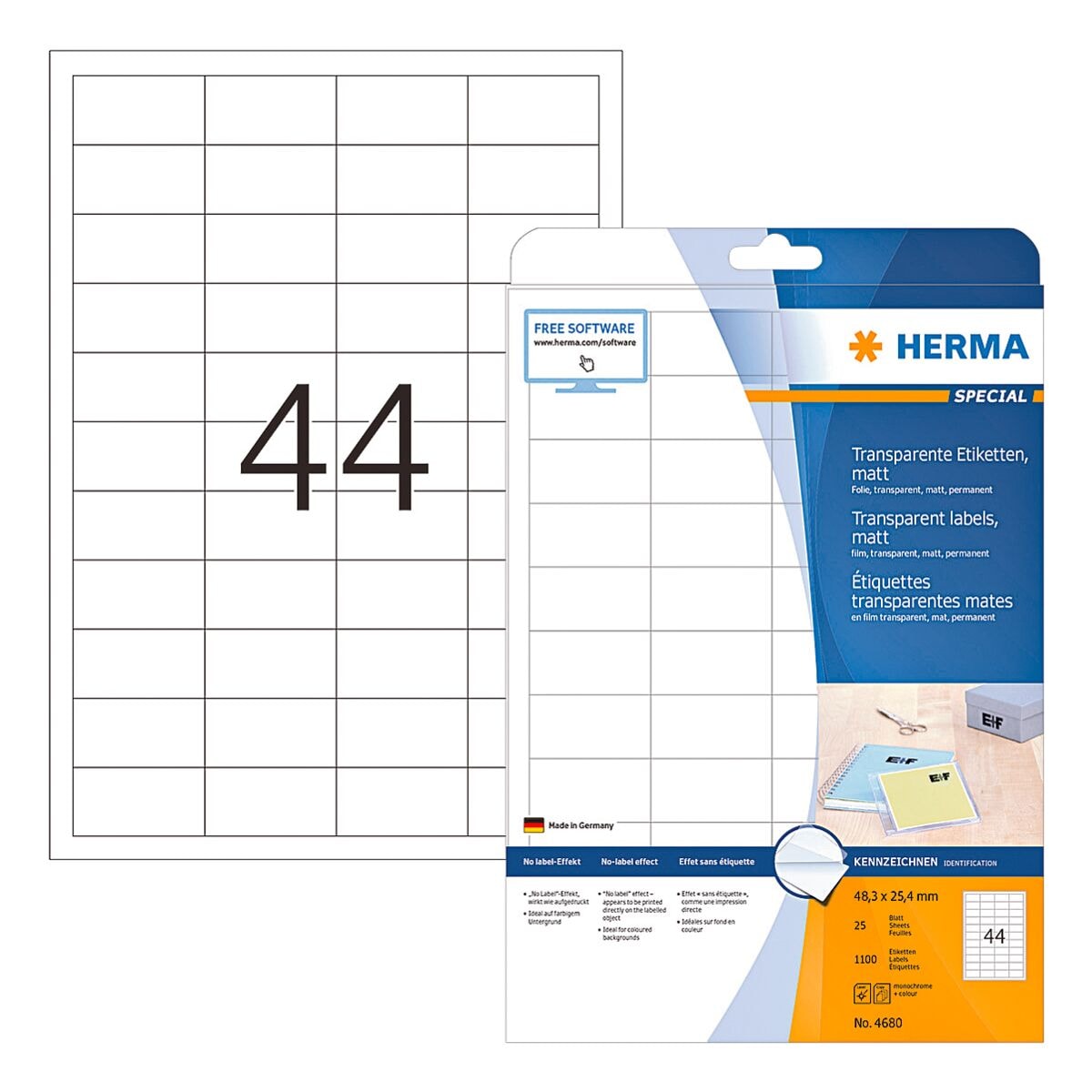 Herma Transparente Folien-Etiketten »Special« 1100 Stück