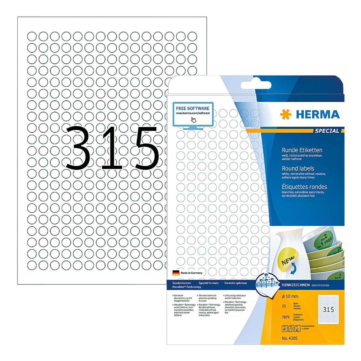 Herma 7875er-Pack ablsbare Etiketten