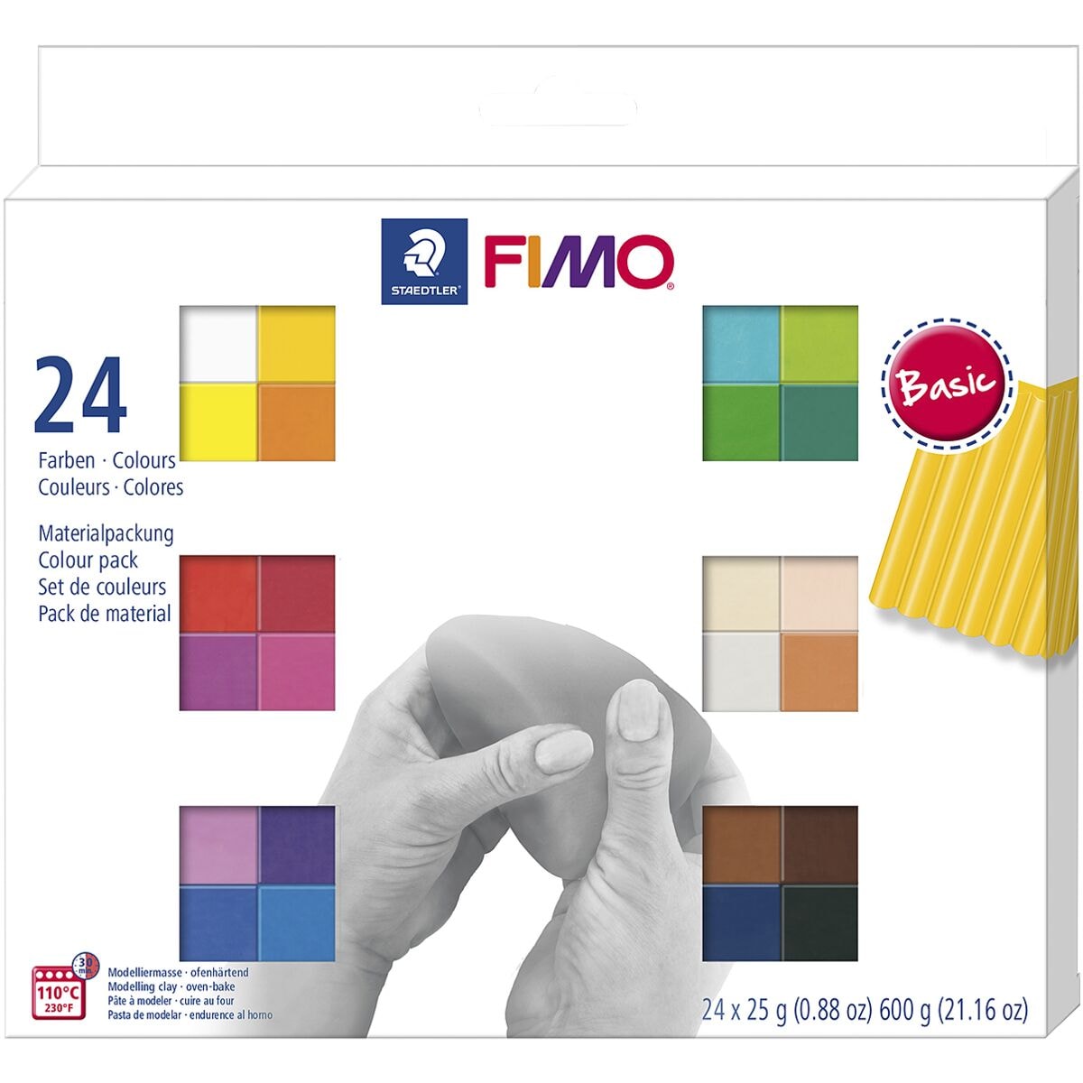 FIMO 24er-Pack Modelliermasse »Fimo soft - Materialpackung Basic Colours«