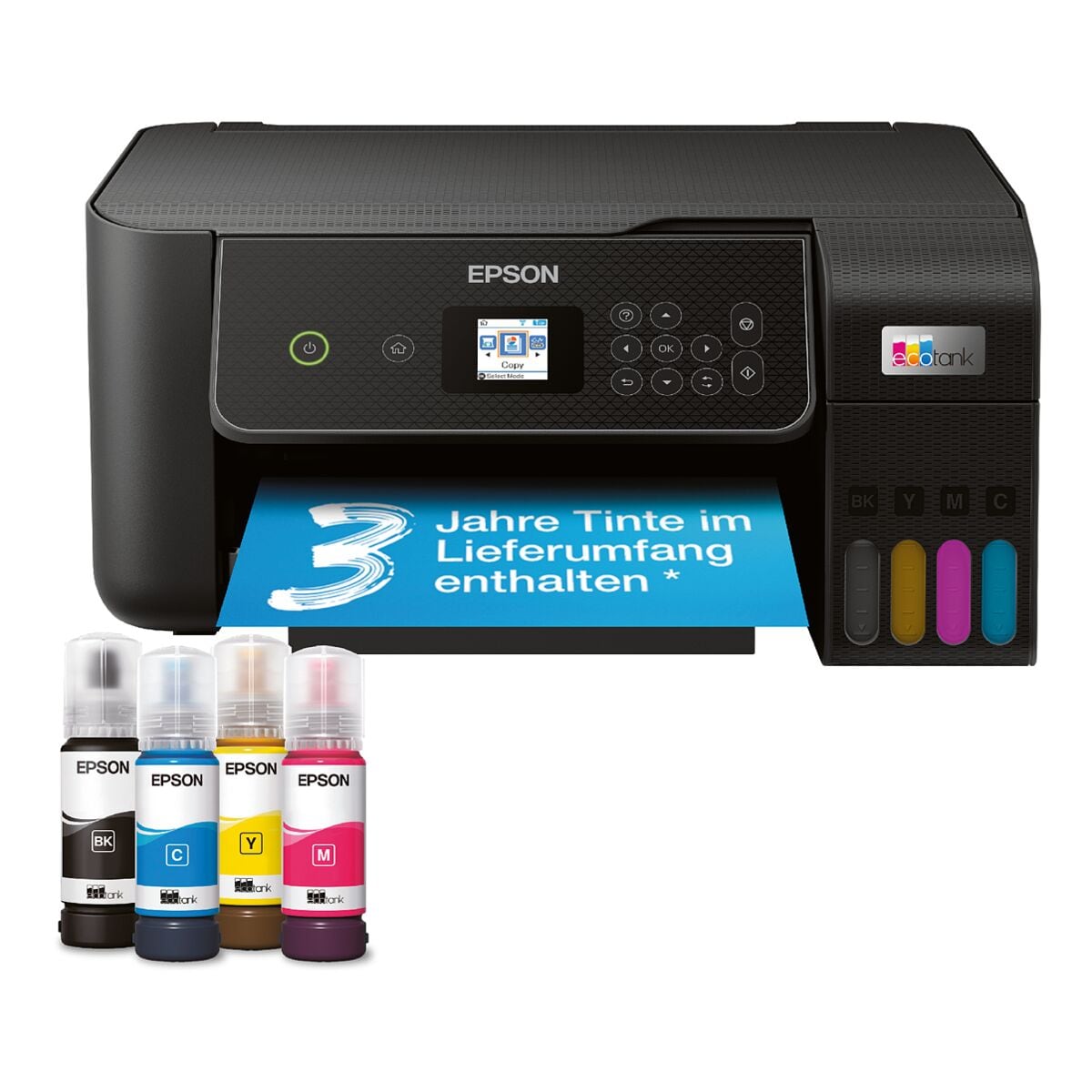 Epson EcoTank ET-2870 Multifunktionsdrucker A4 Farb-Tintenstrahldrucker mit WLAN