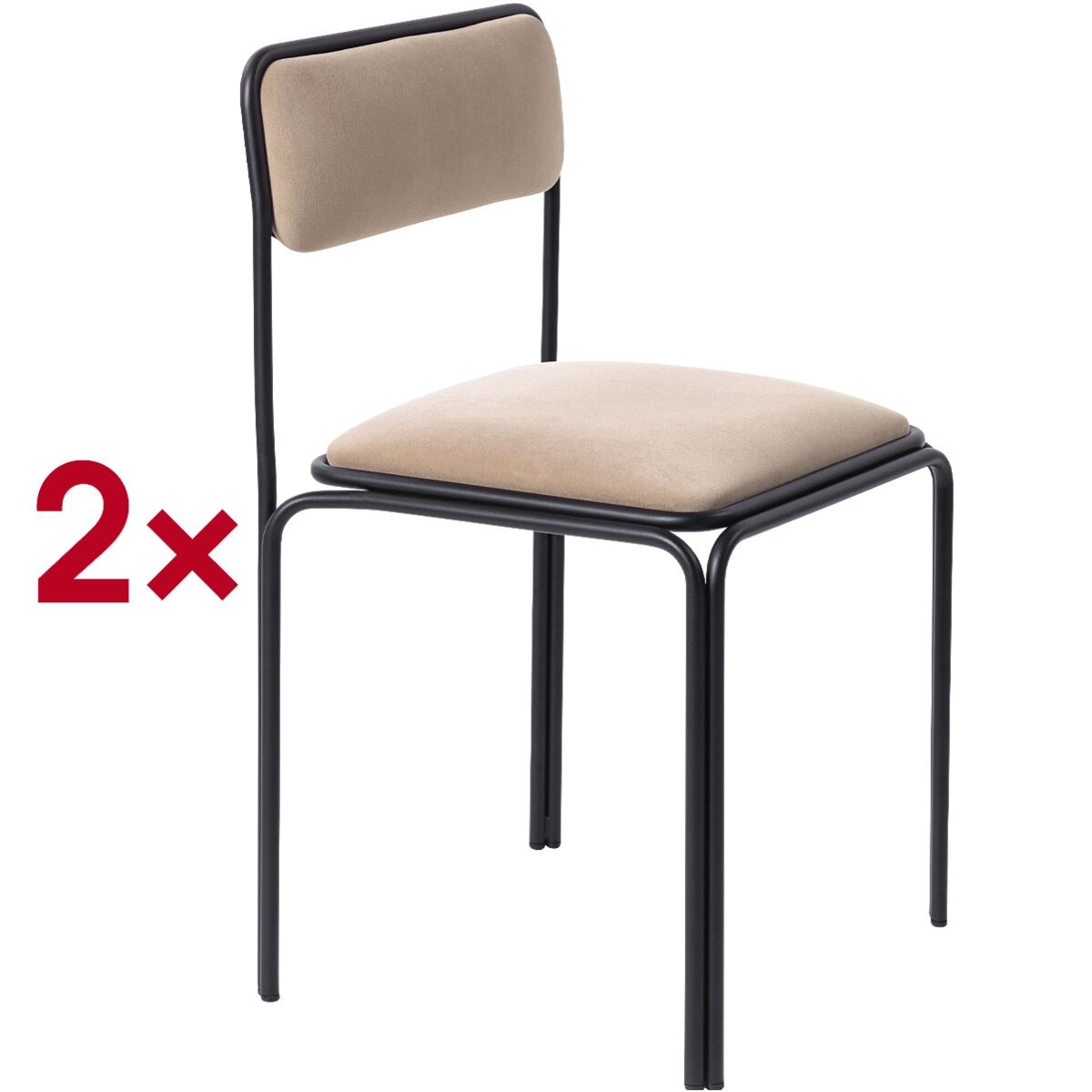meet 2er-Set Besucherstuhl »meet Bistro« Sitzfläche Samt