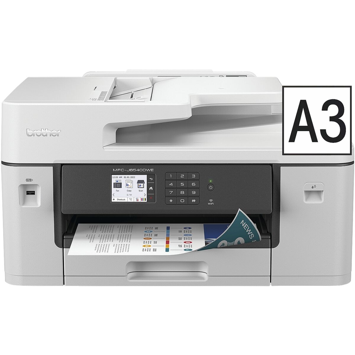 Brother MFC-J6540DWE Eco Pro Multifunktionsdrucker A3 Farb-Tintenstrahldrucker mit WLAN und LAN