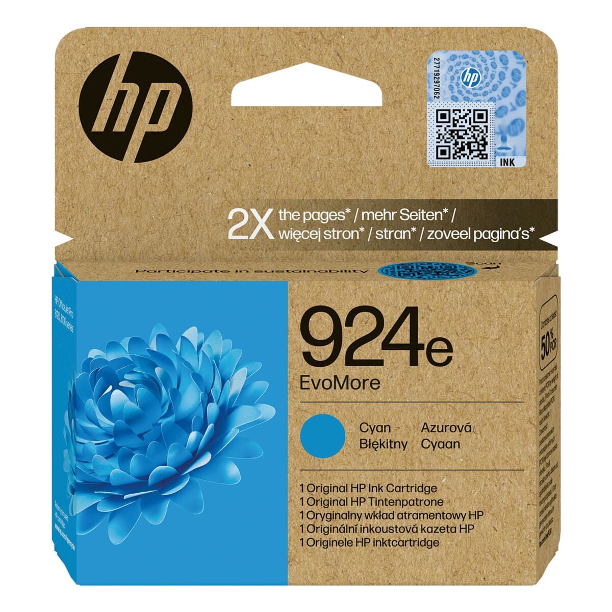 HP Tintenpatrone HP 924e, cyan - 4K0U7NE#CE1