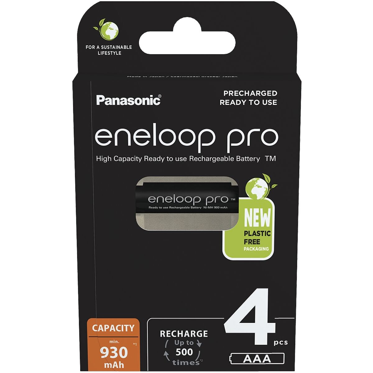eneloop 4er-Pack Akkus Micro AAA 930 mAh