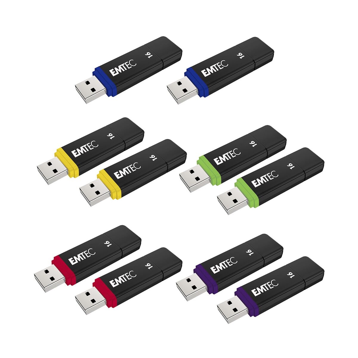 10x USB-Stick 16 GB Emtec Flash Drives USB 2.0