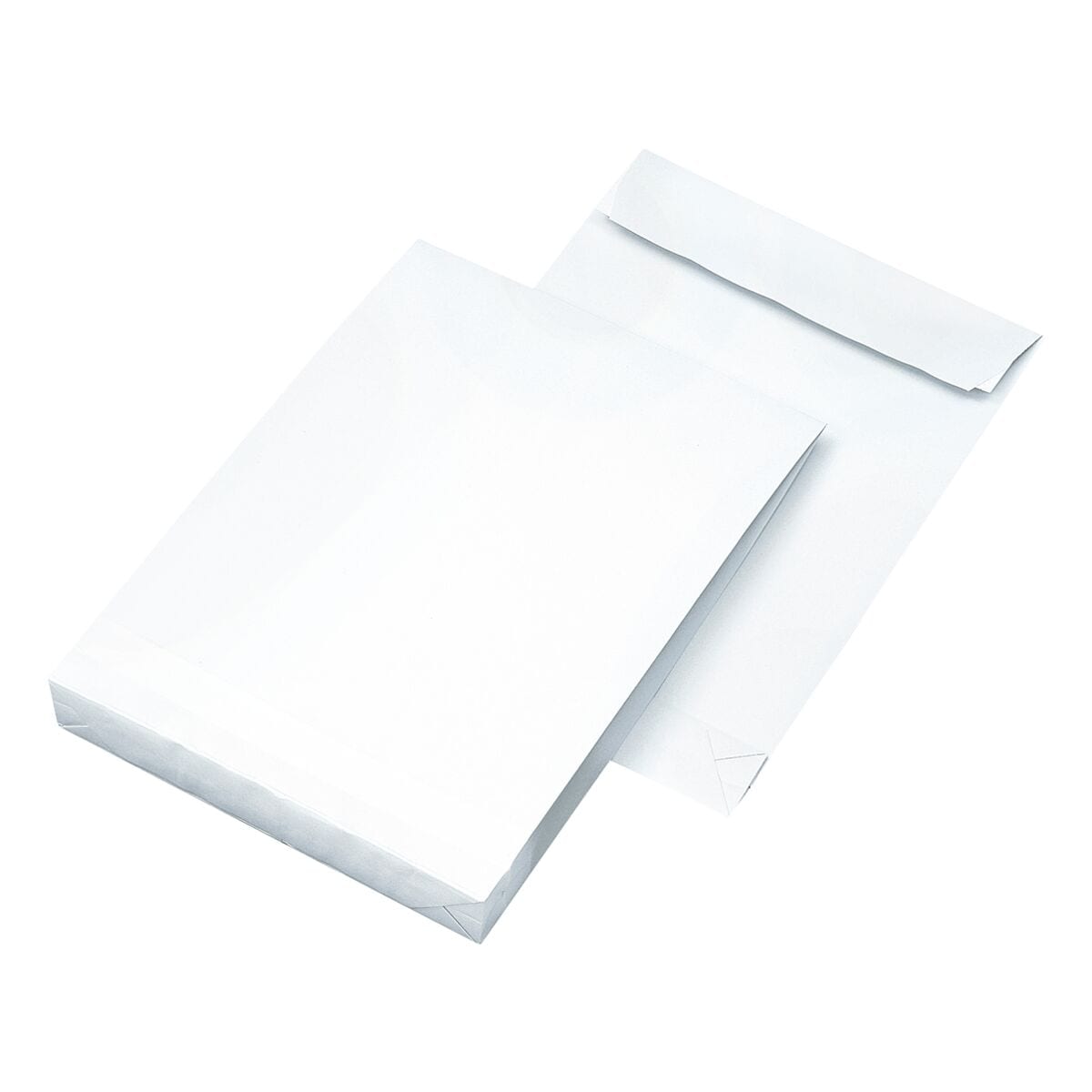Mailmedia 100 Faltentaschen mit Steh-/Klotzboden 38 mm Falte C4 140 g/m² ohne Fenster
