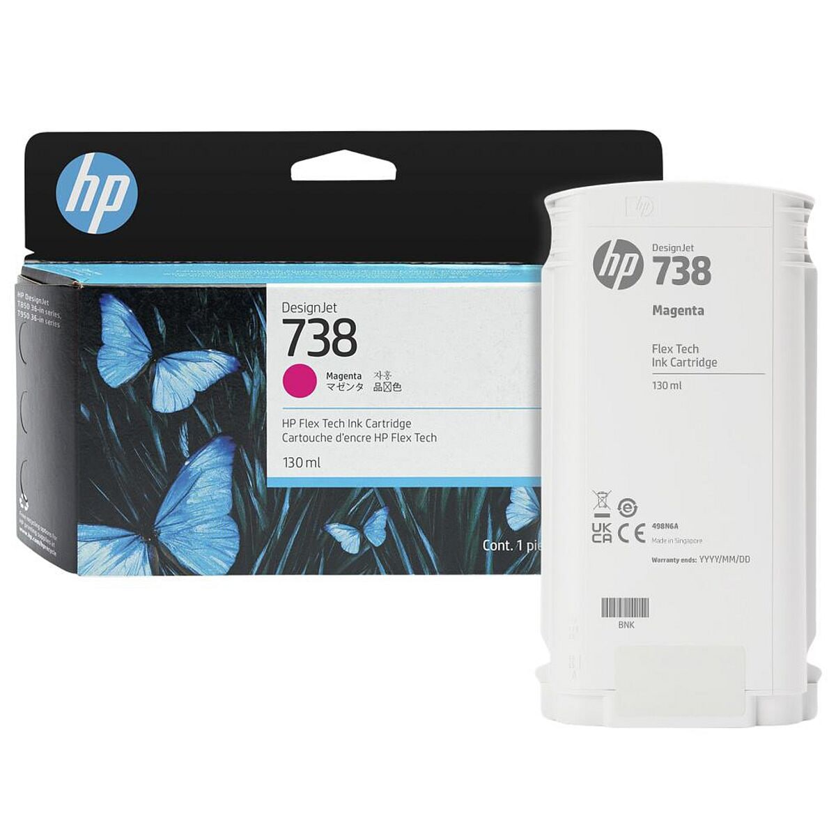 HP Tintenpatrone HP 738, magenta - 498N6A