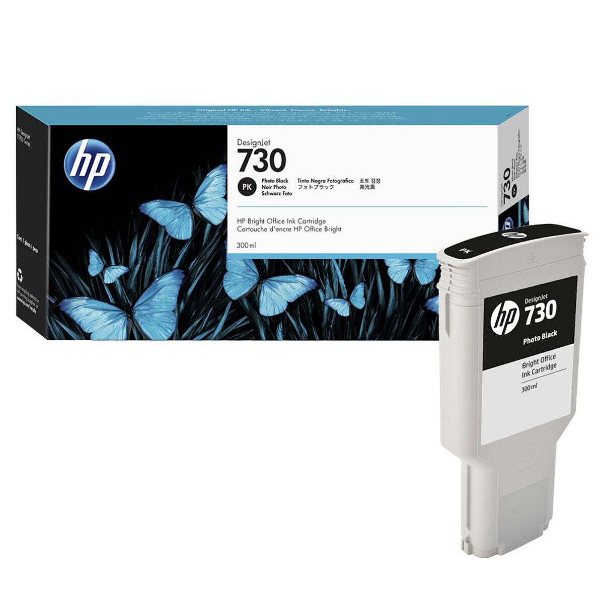 HP Tintenpatrone HP 730 Foto BK, schwarz - P2V73A