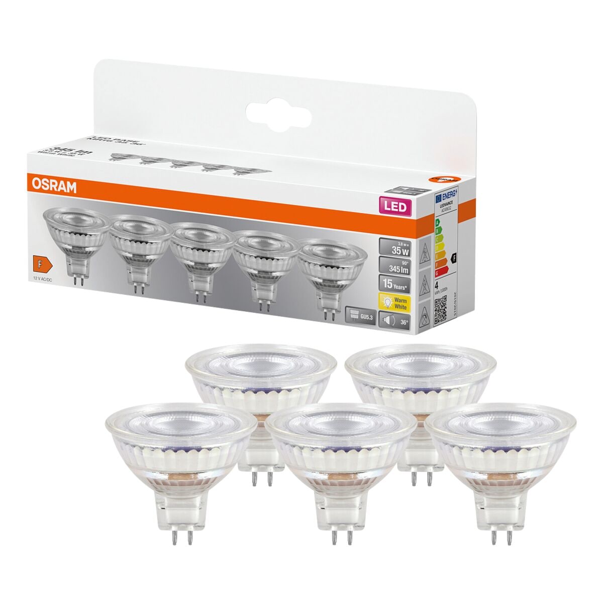 Osram 5er-Pack LED-Lampe G5.3 2700 K