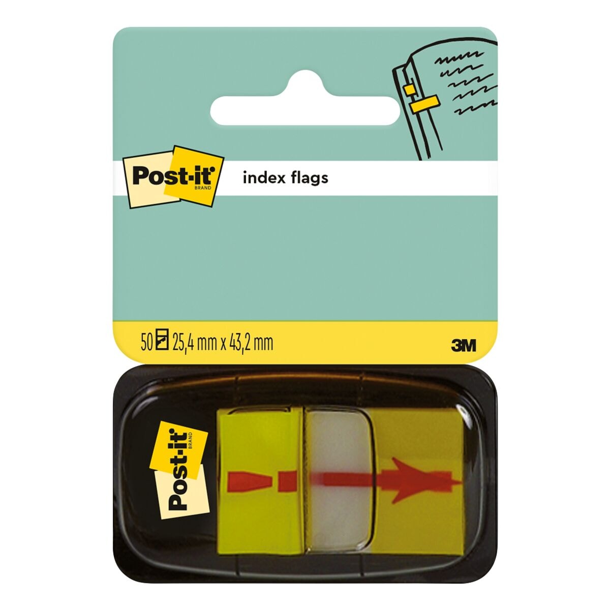 Post-it Index Haftmarker Index 43,2 x 25,4 mm, Kunststoff