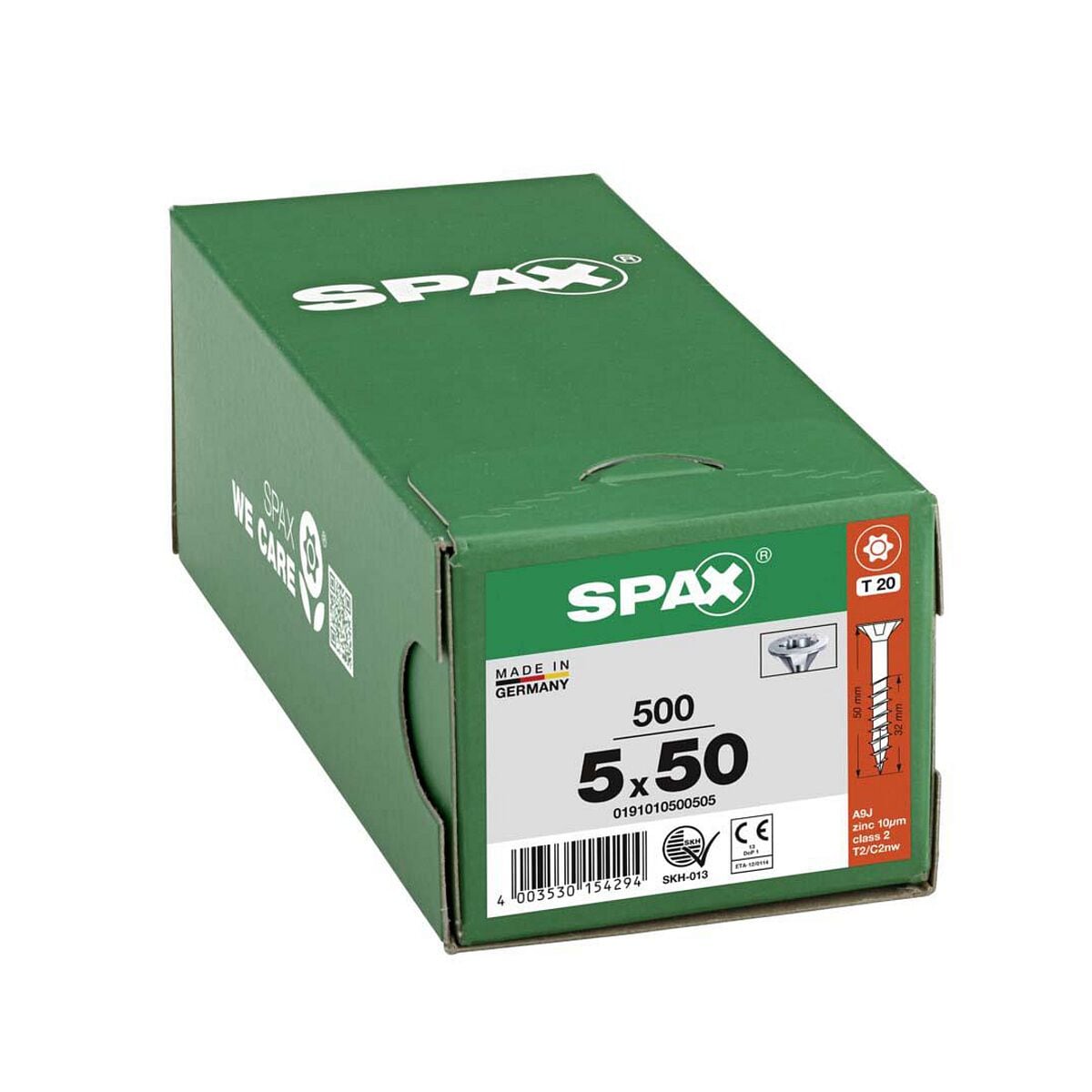SPAX Universalschrauben T20 Senkkopf WIROX 5 x 50 mm 500 Stück