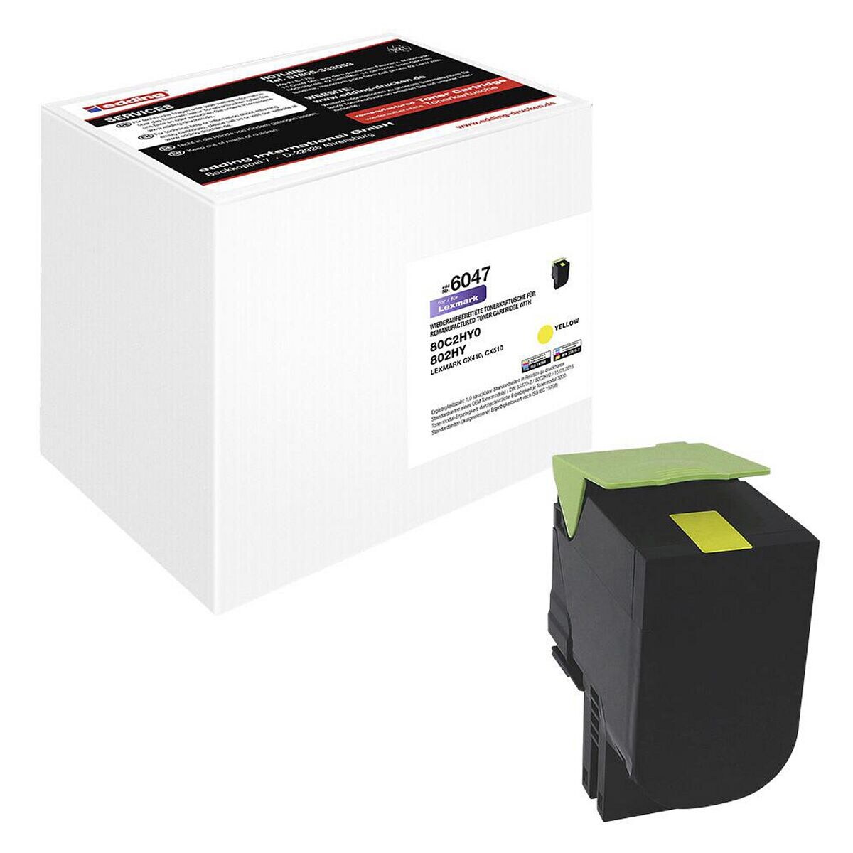 Edding Toner ersetzt Lexmark »80C2HY0« gelb