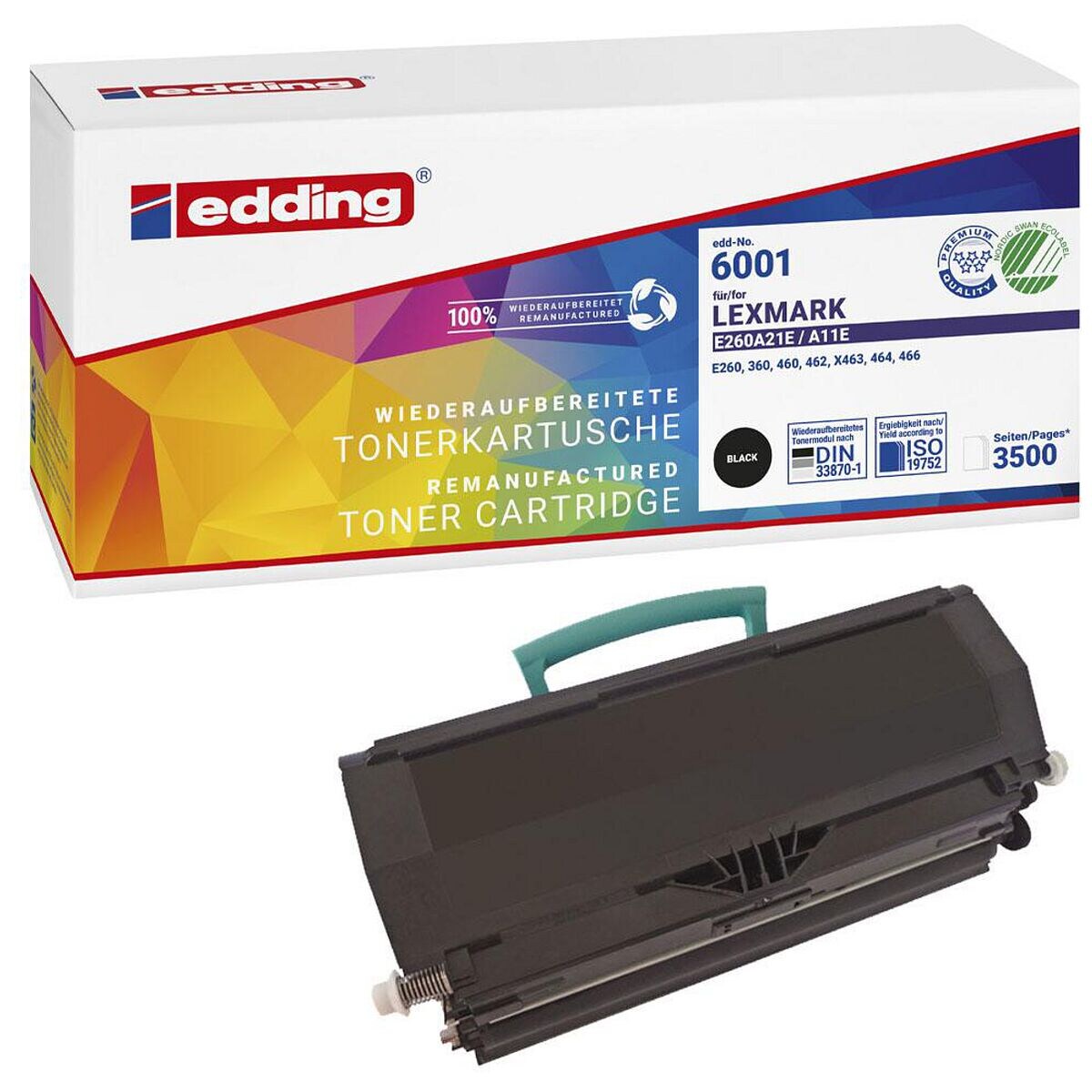 Edding Rebuild Toner für Lexmark »E260A21E« schwarz