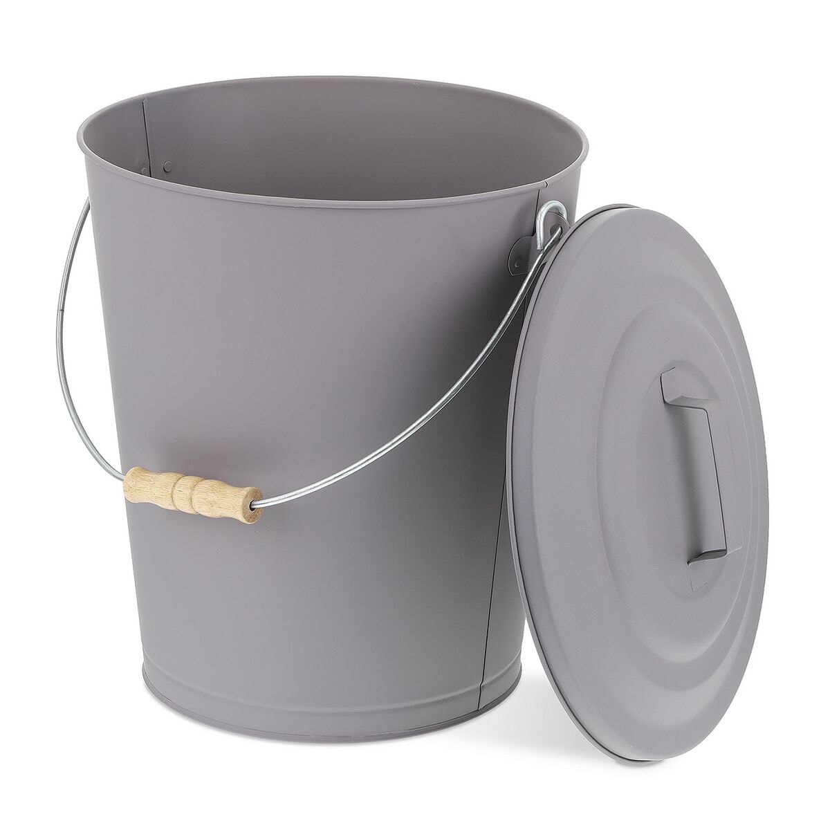 relaxdays Ascheeimer mit Deckel - 24 Liter