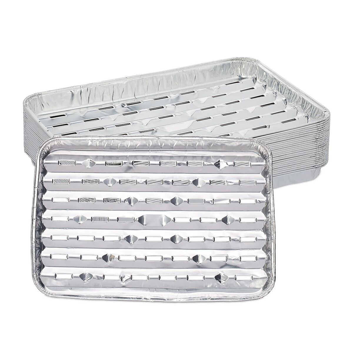 relaxdays 25er-Set Alu-Grillschale - 34x22 cm