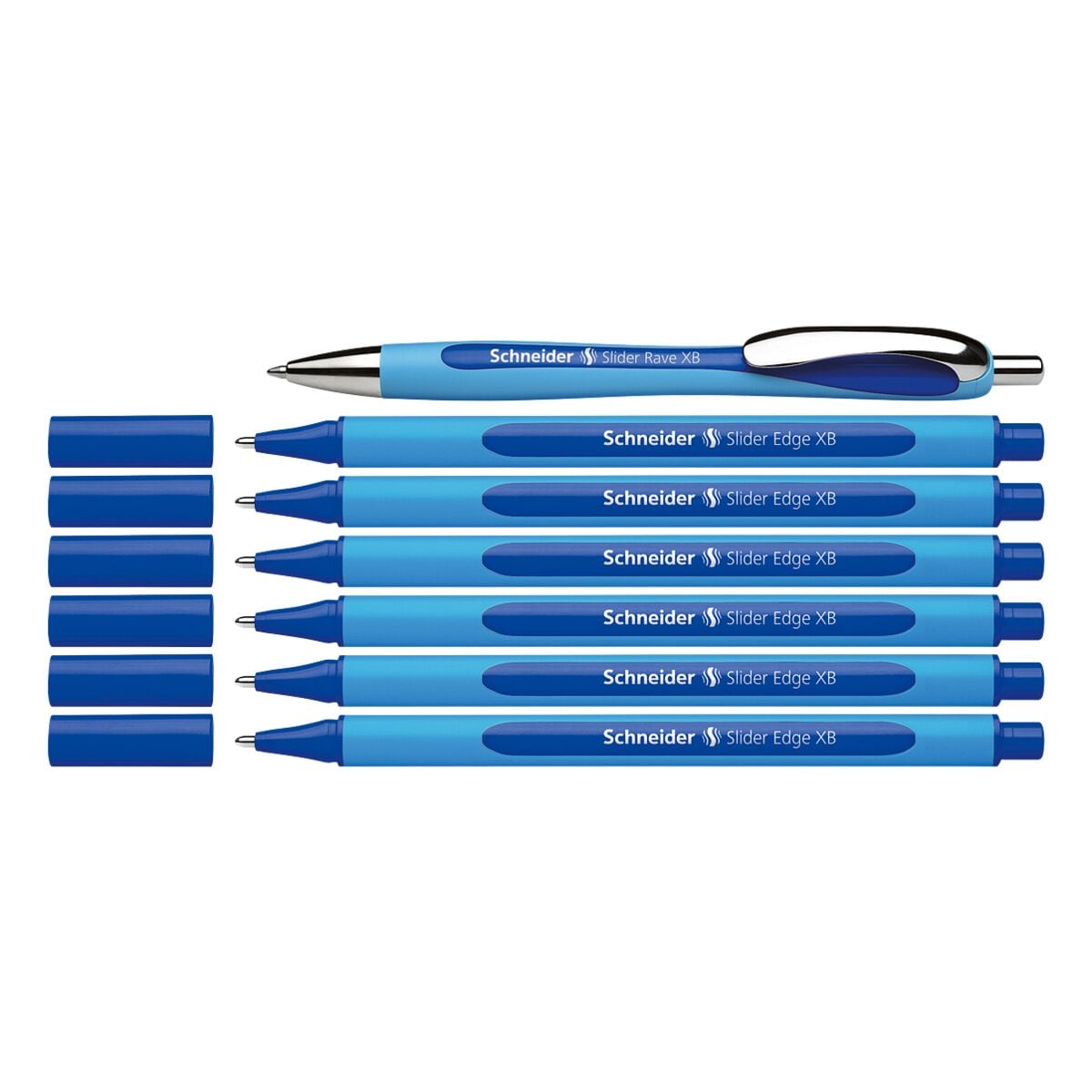6x Schneider Slider edge Kugelschreiber inkl. 1x Kugelschreiber »Slider Rave XB«
