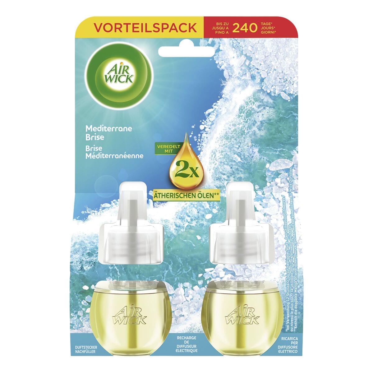 AIR WICK 2er-Set Duftölflakon-Nachfüller »Mediterrane Brise« 2x 19 ml