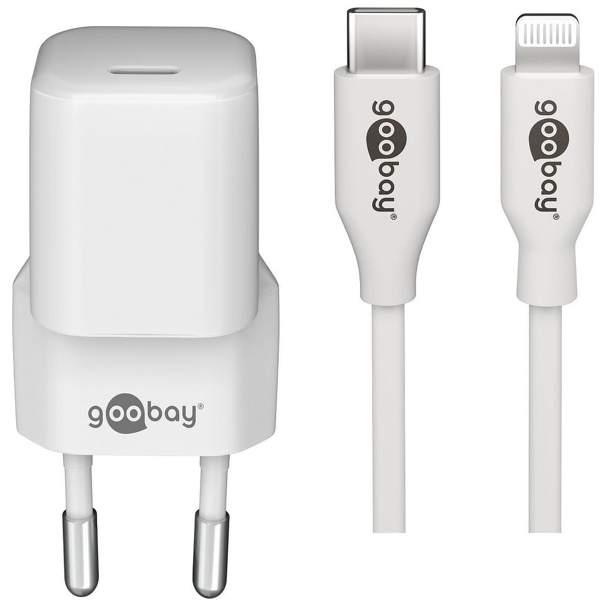 goobay Ladekabel USB-C PD mit Lightning Adapter